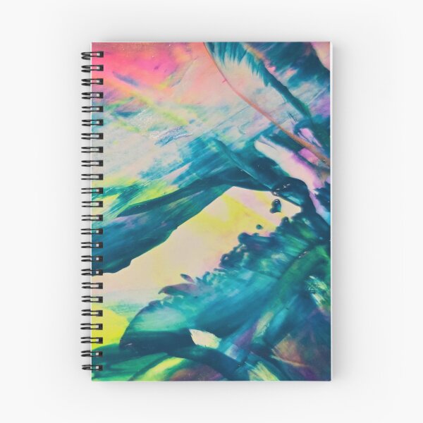 Aperçu de l'œuvre Aquarelle abstraite vibrante – Peinture onirique néon aux tons turquoise, rose et jaune créée et vendue par McKay Edition.