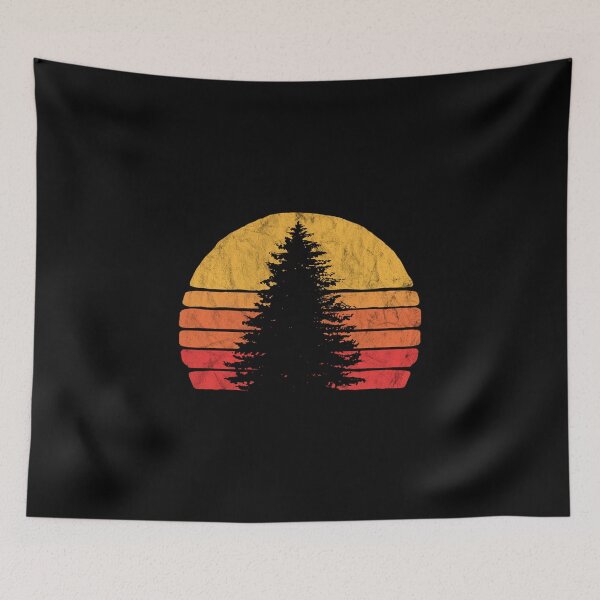 Item preview, Solitary Pine Tree Sun - Vintage Retro Outdoor Graphic  designed and sold by TomAScott27.