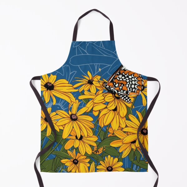 Item preview, Maryland State Flowers + Insects: Black-eyed Susans + Baltimore Checkerspot Butterfly designed and sold by Nikki Designs.