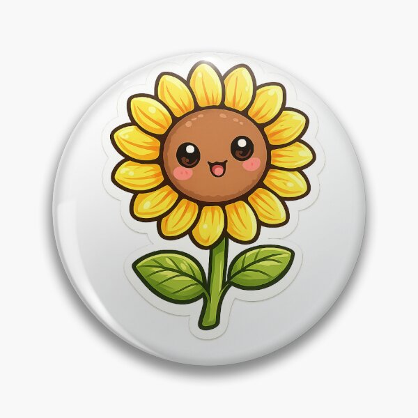 Item preview, Cute Kawaii Sunflower Smiling Cartoon Sticker | Happy Flower Sticker designed and sold by StickifyZone69.