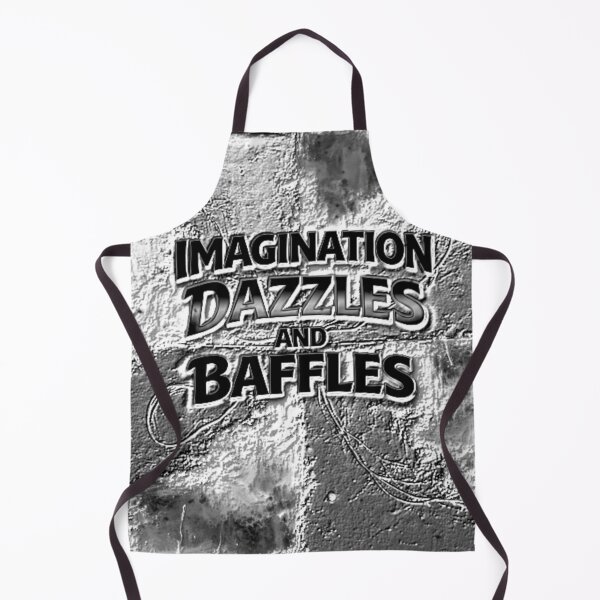 Item preview, imagination dazzles and baffles black and white typographic abstract design designed and sold by SmashingDeals.