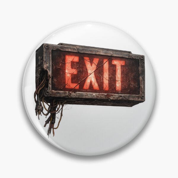 Item preview, Distressed Exit Sign with Exposed Wires designed and sold by jgvisualarts.