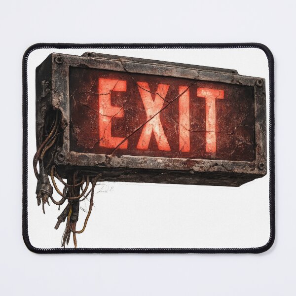 Item preview, Distressed Exit Sign with Exposed Wires designed and sold by jgvisualarts.