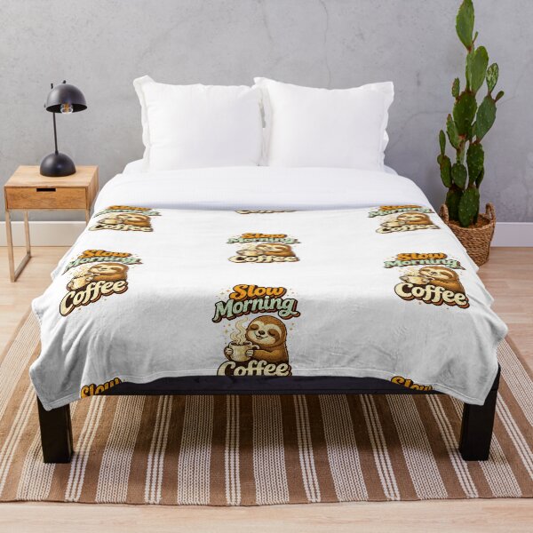 Artikelvorschau, Lustiges T-Shirt für Kaffeeliebhaber – Gemütlicher Morgenkaffee mit Faultiermotiv, kein Morgenmensch, süßes Faultier-Geschenk entworfen und verkauft von ArtByTripti.