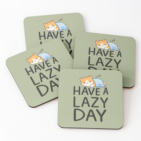 Item preview, Have a Lazy Day – Cute Sleeping Cat Funny Relaxing Meme designed and sold by Mojibebe.