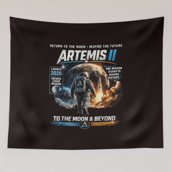 Item preview, Artemis II Crewed Lunar Mission 2026 Space Exploration designed and sold by randomslife.