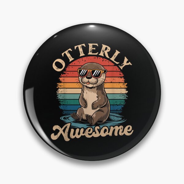 Item preview, otterly awesome funny otter sea animal retro  designed and sold by 3INEKMIZAN.