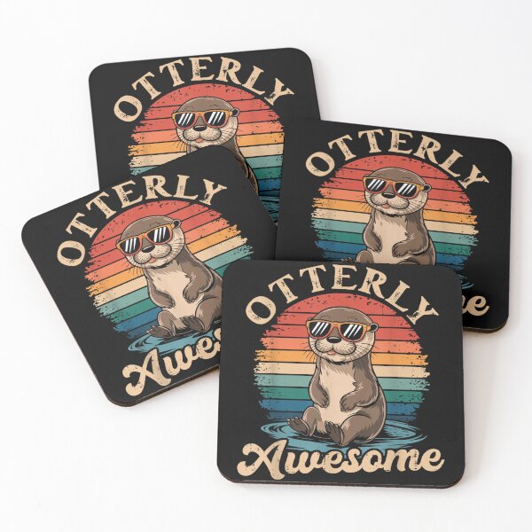 Item preview, otterly awesome funny otter sea animal retro  designed and sold by 3INEKMIZAN.