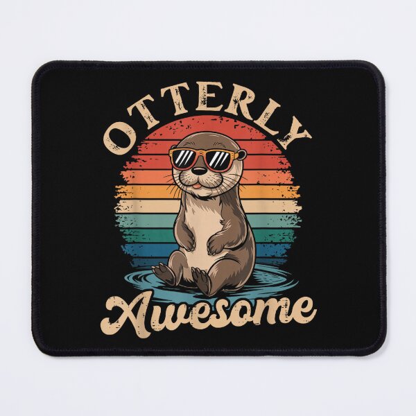 Item preview, otterly awesome funny otter sea animal retro  designed and sold by 3INEKMIZAN.