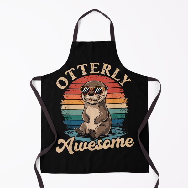 Item preview, otterly awesome funny otter sea animal retro designed and sold by 3INEKMIZAN.