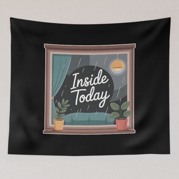 Item preview, Inside Today Cozy Window Rain Aesthetic Introvert Calm Shirt designed and sold by ImaginedSpace7.