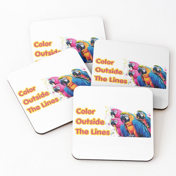 Item preview, Pop Art Exotic Birds Graffiti – Neon Parrot Street Art “Color Outside The Lines” Design designed and sold by Max Store.