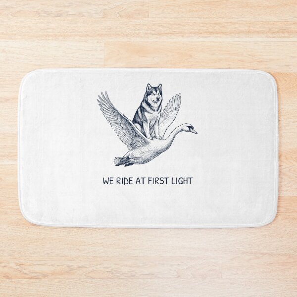 Item preview, We Ride at First Light Funny Alaskan Malamute Mute Swan Dog Lover designed and sold by DoodleTortle.