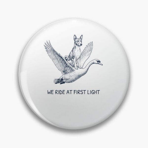 Item preview, We Ride at First Light Funny Basenji Mute Swan Dog Lover designed and sold by DoodleTortle.