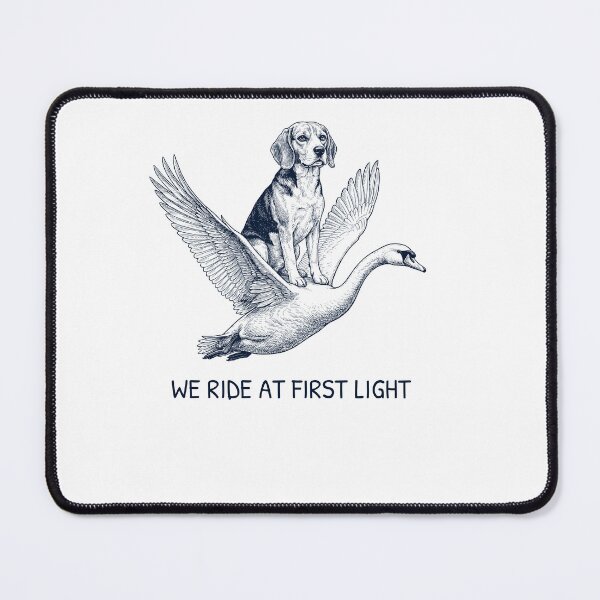 Item preview, We Ride at First Light Funny Beagle Mute Swan Dog Lover designed and sold by DoodleTortle.