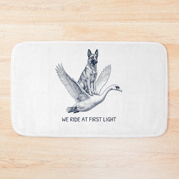 Item preview, We Ride at First Light Funny Belgian Malinois Mute Swan Dog Lover designed and sold by DoodleTortle.