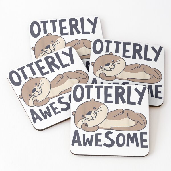 Item preview, otterly awesome funny otter sea animal retro designed and sold by 3INEKMIZAN.