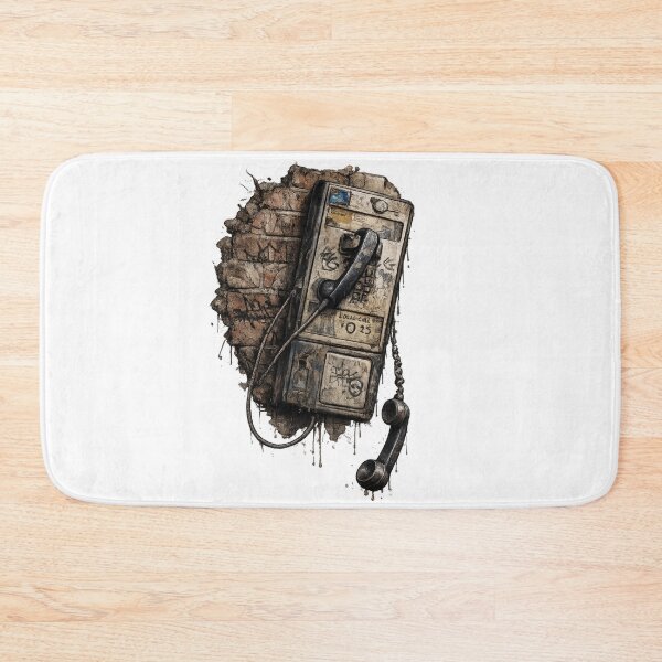Item preview, Abandoned Payphone on Crumbling Brick Wall designed and sold by jgvisualarts.