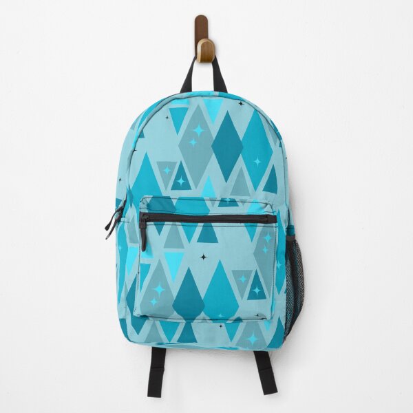 Item preview, Blue Retro Geometric Diamond Harlequin Star Pattern designed and sold by Vileprint.