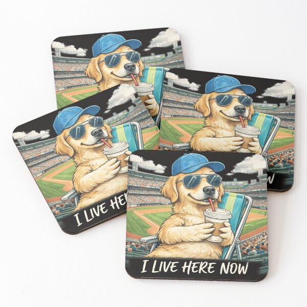 Item preview, Funny Dog Ballfield Baseball - I live here now Dog Ballfield designed and sold by randomslife.