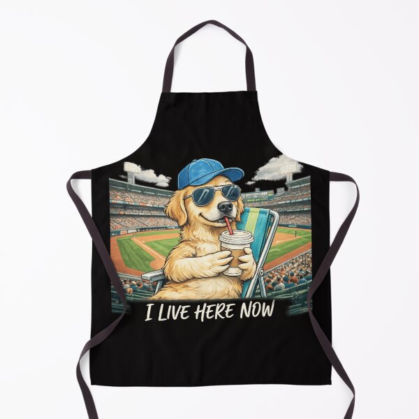 Item preview, Funny Dog Ballfield Baseball - I live here now Dog Ballfield designed and sold by randomslife.