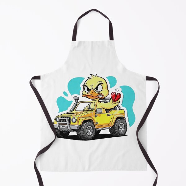 Item preview, Angry Duck Driving Offroad Car with Broken Heart – Funny Cartoon designed and sold by melisagaras88.