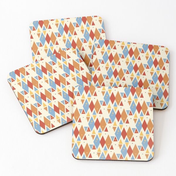 Item preview, Retro Geometric Diamond Harlequin Star Pattern designed and sold by Vileprint.
