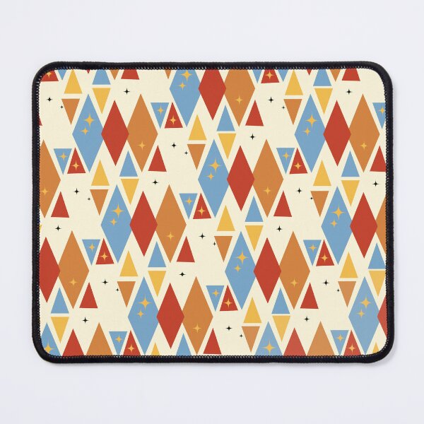 Item preview, Retro Geometric Diamond Harlequin Star Pattern designed and sold by Vileprint.