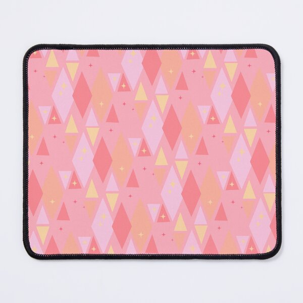 Item preview, Pastel Pink & Yellow Retro Geometric Diamond Star Pattern designed and sold by Vileprint.