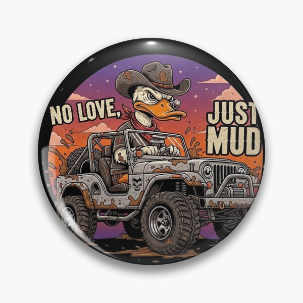 Item preview, No Love Just Mud Duck Offroad Driver – Funny Cowboy Cartoon designed and sold by melisagaras88.