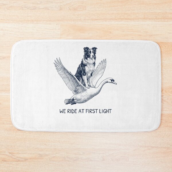 Item preview, We Ride at First Light Funny Border Collie Mute Swan Dog Lover designed and sold by DoodleTortle.