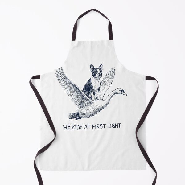 Item preview, Cabalgamos al amanecer Divertido Boston Terrier Mudo Swan Amante de los perros designed and sold by DoodleTortle.