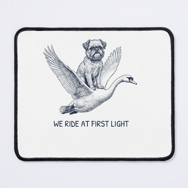 Item preview, We Ride at First Light Funny Brussels Griffon Mute Swan Dog Lover designed and sold by DoodleTortle.