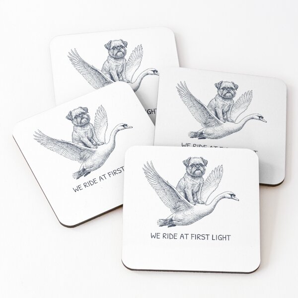Item preview, We Ride at First Light Funny Brussels Griffon Mute Swan Dog Lover designed and sold by DoodleTortle.