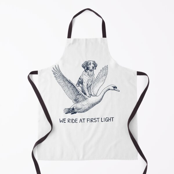 Item preview, Cabalgamos al amanecer. Divertida Brittany, amante de los perros cisne mudos. designed and sold by DoodleTortle.
