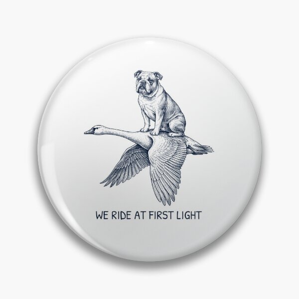 Item preview, We Ride at First Light Funny Bulldog Mute Swan Dog Lover designed and sold by DoodleTortle.
