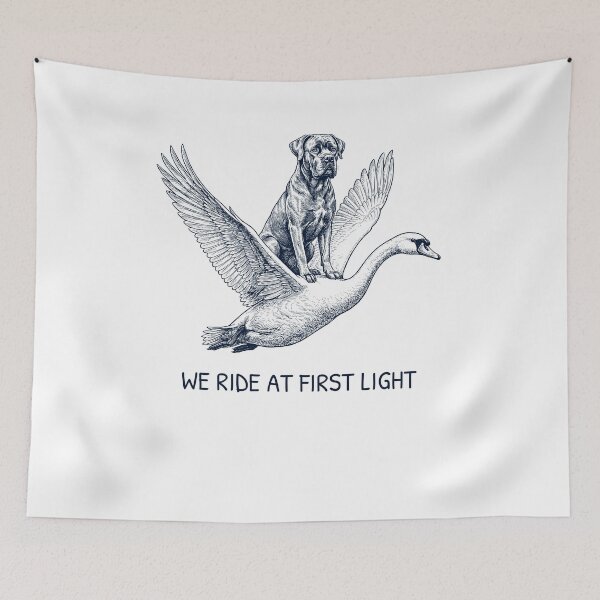 Item preview, We Ride at First Light Funny Cane Corso Mute Swan Dog Lover designed and sold by DoodleTortle.