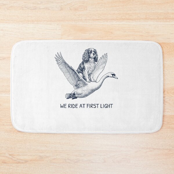 Item preview, We Ride at First Light Funny Cavalier King Charles Spaniel Mute Swan Dog Lover designed and sold by DoodleTortle.