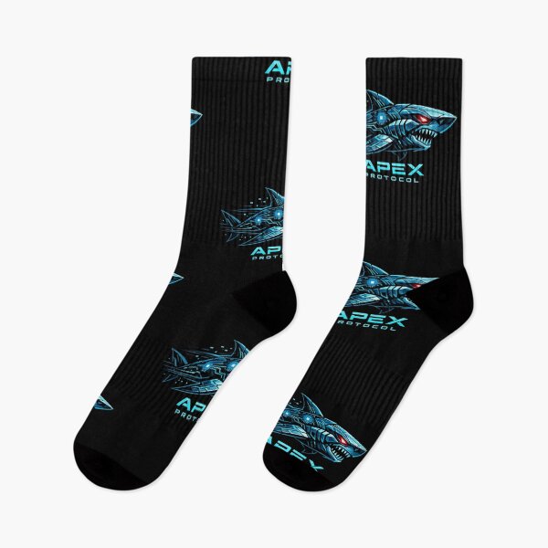 Item preview, Cyberpunk Shark Apex Protocol – Futuristic AI Predator Tech Design designed and sold by JonelCrafts.