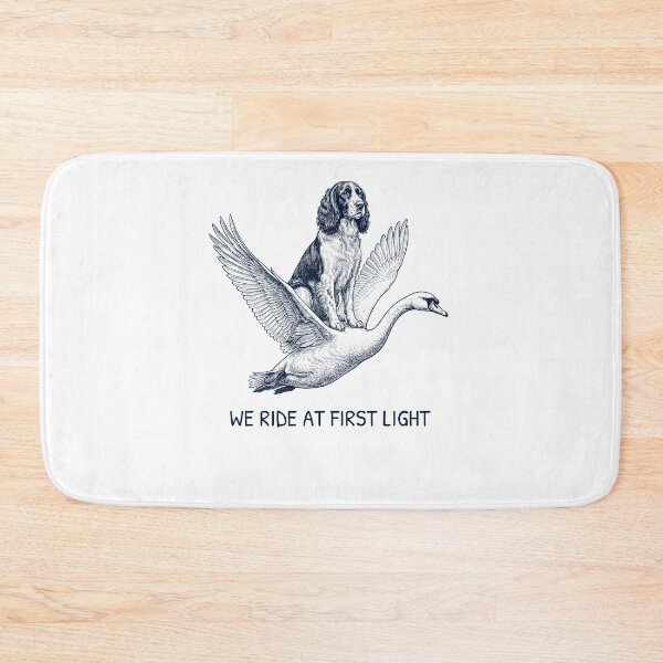 Item preview, We Ride at First Light Funny English Springer Spaniel Mute Swan Dog Lover designed and sold by DoodleTortle.