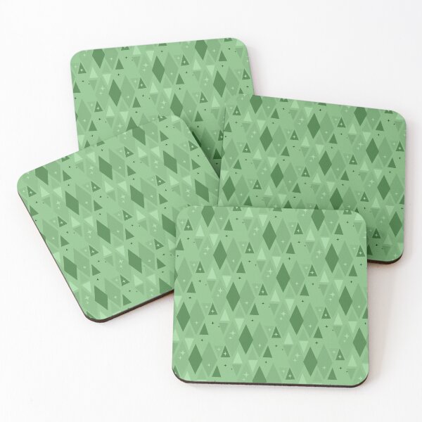 Item preview, Sage Green Retro Geometric Diamond Harlequin Star Pattern designed and sold by Vileprint.