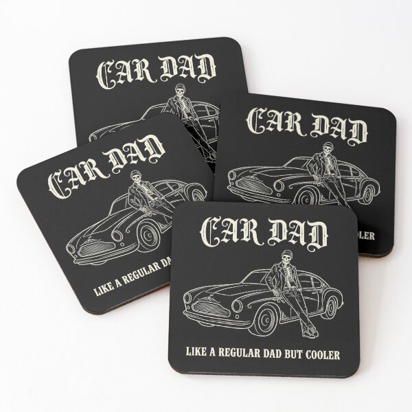 Item preview, Car Dad Like A Regular Dad But Cooler Gothic Skeleton Car – Auto Lover Gift designed and sold by printedartgoods.