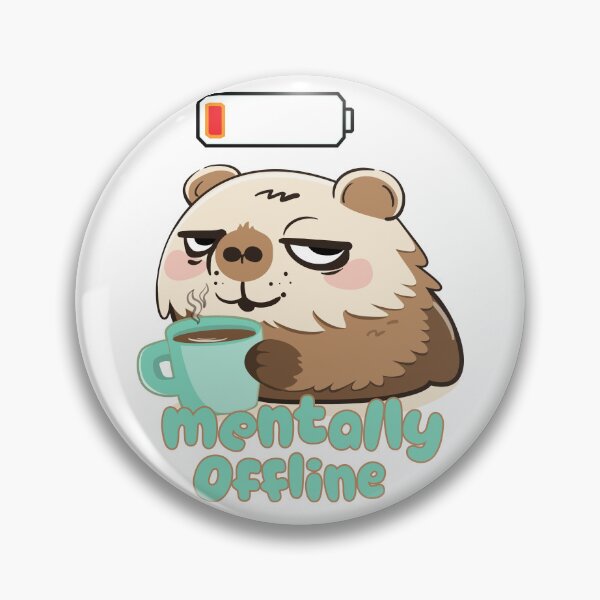 Artikelvorschau, Capybara mental offline entworfen und verkauft von Kanom-Tom.