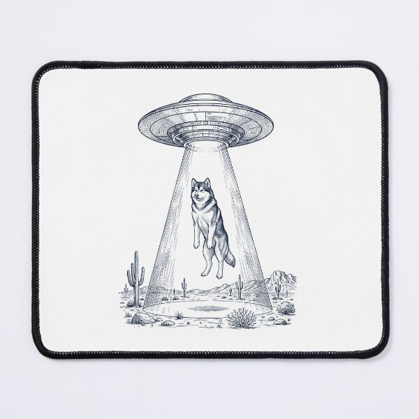 Item preview, Vintage Alaskan Malamute UFO Alien Western Dog Mom Dad Lover designed and sold by TerryConnells.