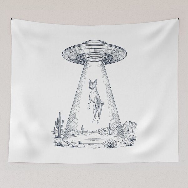 Item preview, Vintage Basenji UFO Alien Western Dog Mom Dad Lover designed and sold by TerryConnells.