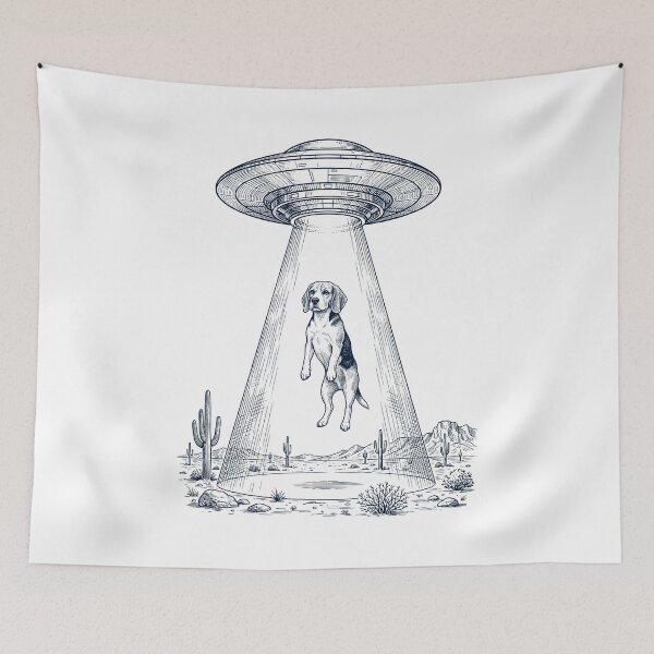 Item preview, Vintage Beagle UFO Alien Western Dog Mom Dad Lover designed and sold by TerryConnells.