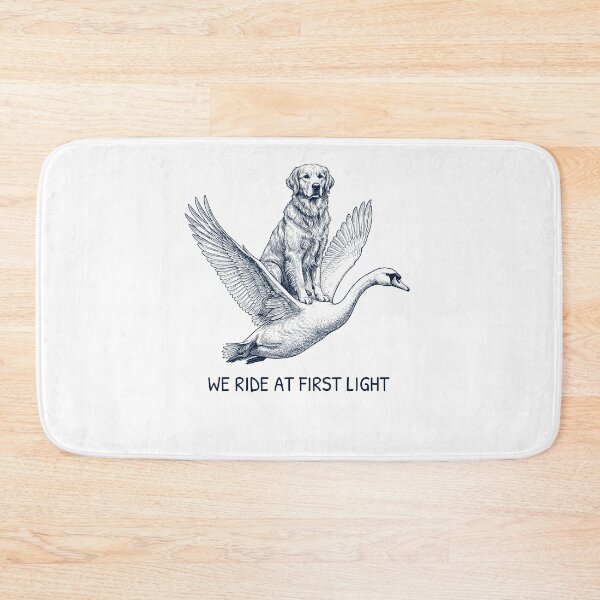 Item preview, We Ride at First Light Funny Golden Retriever Mute Swan Dog Lover designed and sold by DoodleTortle.
