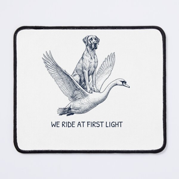 Item preview, We Ride at First Light Funny Great Dane Mute Swan Dog Lover designed and sold by DoodleTortle.