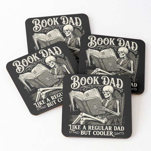 Item preview, Book Dad Like A Regular Dad But Cooler Skeleton Reading – Book Lover Gift designed and sold by printedartgoods.