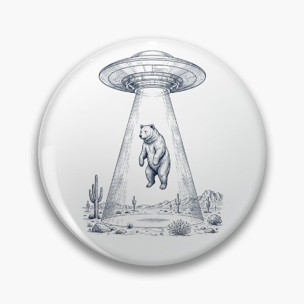 Item preview, Vintage Bear UFO Alien Western Animal Lover designed and sold by TerryConnells.